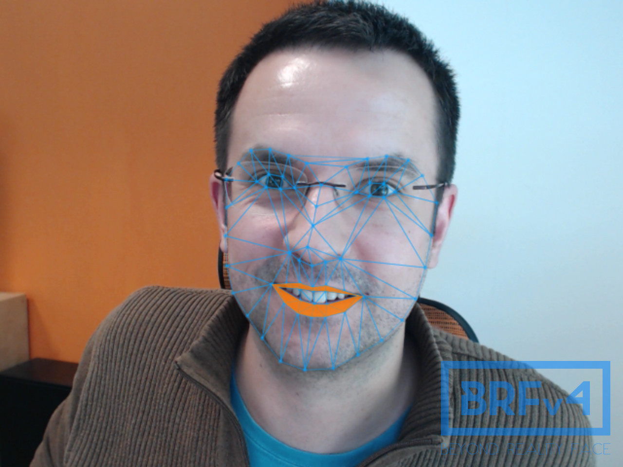 face tracking: color triangles, eg. lips
